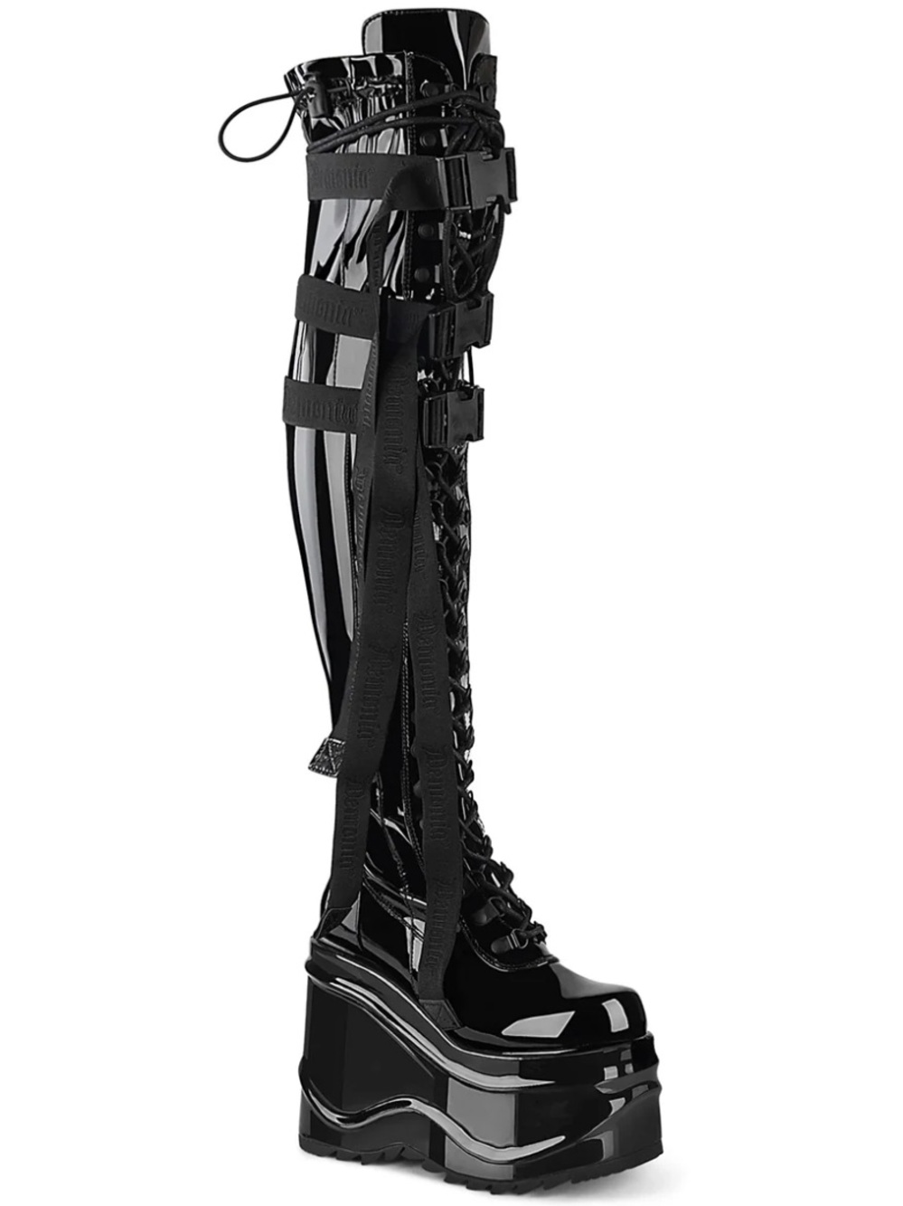 Demonia Wave 315 thigh high boot size 7.